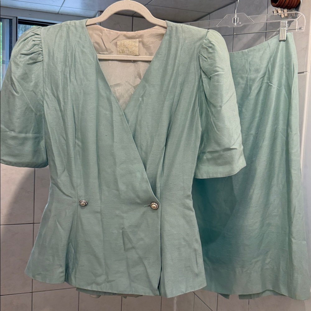 WATTERS WATTERS | 1980’s Mint Green Two-Piece Suit